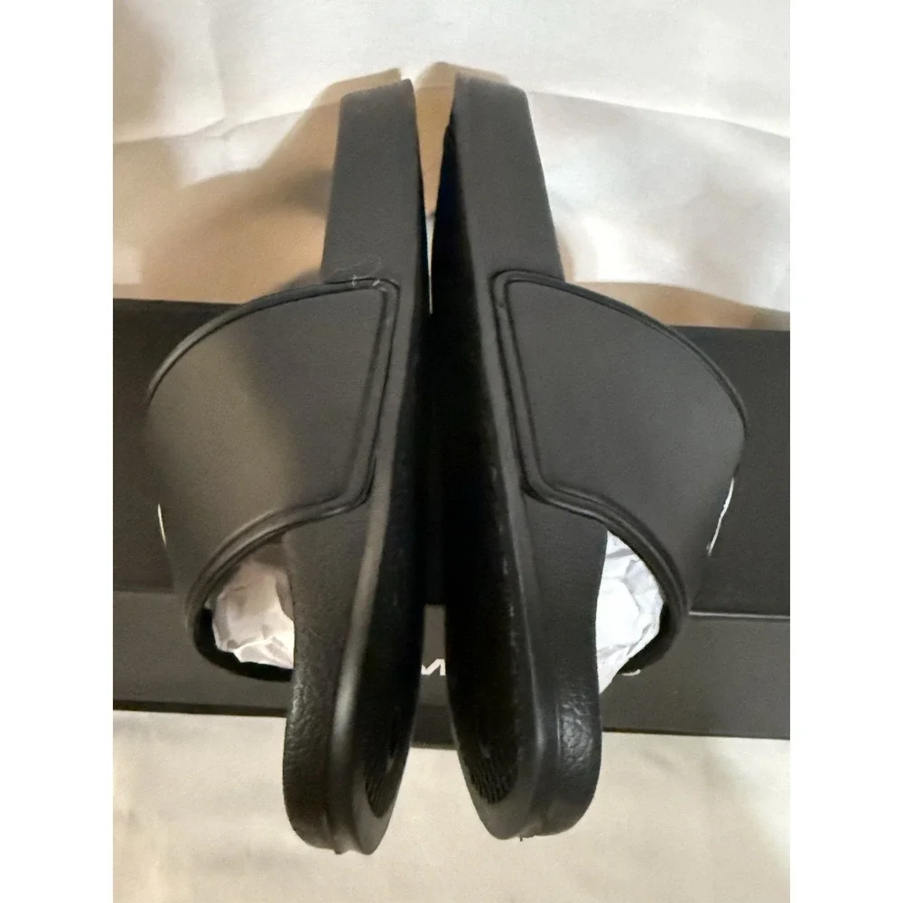 Saint Morta Icarus Slide Black White Logo Sandals Mens 8